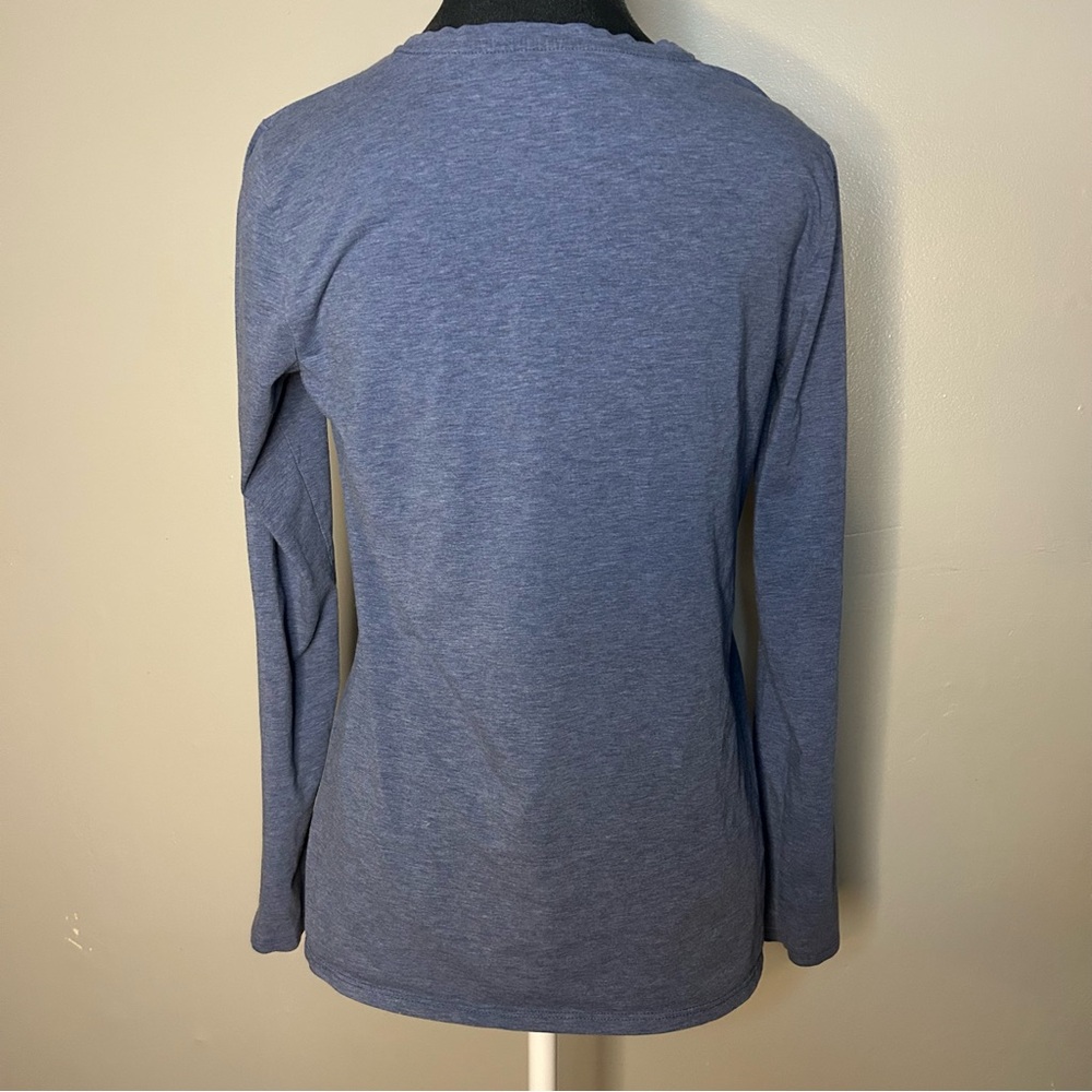 Women's Blue Long Sleeve Top - Picture 3 of 6